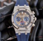 Japan Copy Audemars Piguet Royal Oak 41 watch Diamond Pave Case Gray Dial